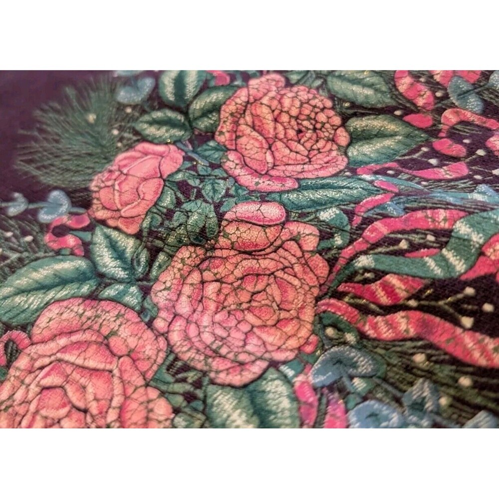 Vintage 80s 90s Morning Sun USA Purple Floral Grandma Sweatshirt Cottagecore L - Picture 3 of 10